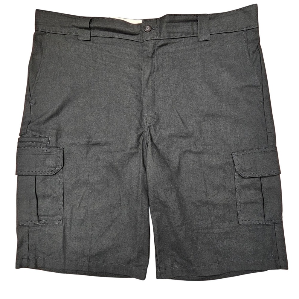 Dickies Mens 42 Cargo Shorts Black Relaxed Fit Utility Workwear Cotton